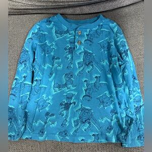 Playful Teal Kids Long Sleeve Toy Story Shirt